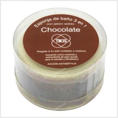 TIKIS Éponge Rond Avec Savon Chocolat 100 g TIKIS Éponge Rond Avec Savon Chocolat 100 g