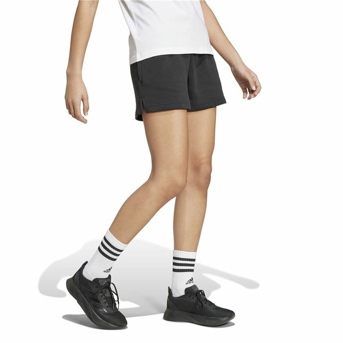 Short de Sport Adidas Essentials Small Logo Fleece Shorts Noir