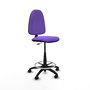 Tabouret Aýna taburete Contact permament de base Tissu Violet Structure polyamide noire Sans accoudoirs Sans appui-tête Roulettes en nylon 50 mm