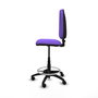 Tabouret Aýna taburete Contact permament de base Tissu Violet Structure polyamide noire Sans accoudoirs Sans appui-tête Roulettes en nylon 50 mm