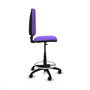 Tabouret Aýna taburete Contact permament de base Tissu Violet Structure polyamide noire Sans accoudoirs Sans appui-tête Roulettes en nylon 50 mm