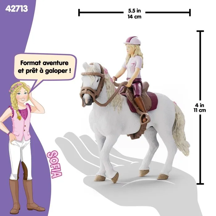 Schleich 42713 Horse Club - Figurines Sofia et Blossom, jeu de figurines équestres pour enfant dès 4 ans