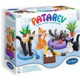 Sentosphere - Patarev - Les Chats - Pâte à modeler autodurcissante - 9 couleurs - Pour enfants dès 7 ans - Coffret de création