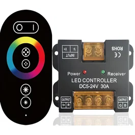 Contrôleur LED Tactile RGB RF Carcasa Metálica HLP-YS-RFXTC-03