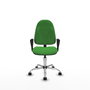 PIQUERAS Y CRESPO Chaise de bureau Algarra, tissu vert, base chromée