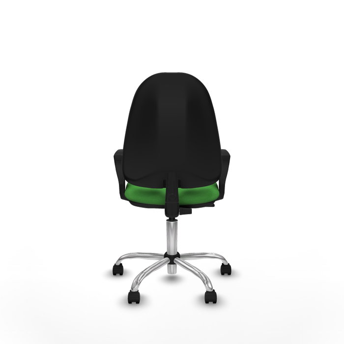 PIQUERAS Y CRESPO Chaise de bureau Algarra, tissu vert, base chromée