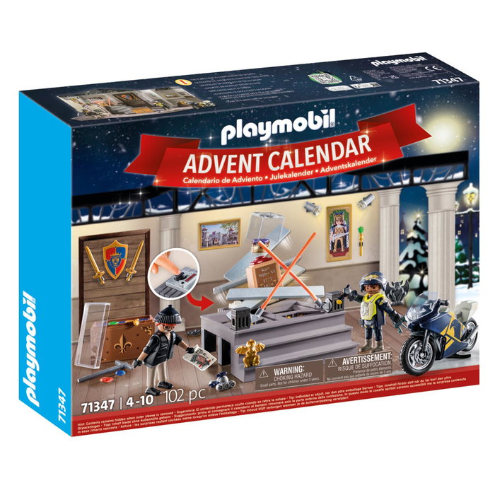 Playmobil 71347 Calendrier de l'Avent Vol au Musée - Jouet de Figurines avec Moto, Robot, pour Enfants Dès 4 Ans Playmobil 71347 Calendrier de l'Avent Vol au Musée - Jouet de Figurines avec Moto, Robot, pour Enfants Dès 4 Ans