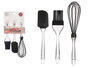 Kinvara Lot de 3 ustensiles en silicone noir et transparent – 15.5 x 34 x 6 cm (Set de 8)