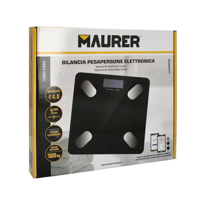 MAURER Balance de Bain Bluetooth Blanche MAURER Balance de Bain Bluetooth Blanche