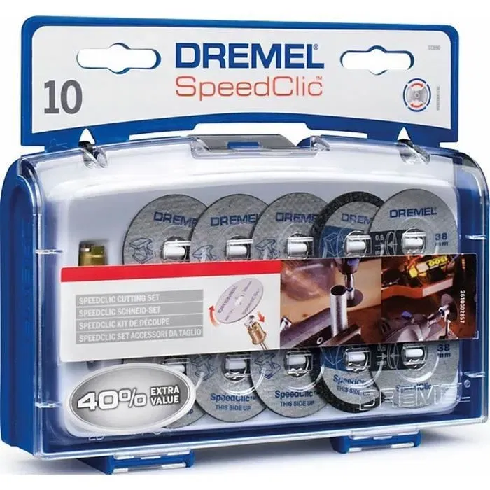 Bosch - Set de 10 disques à tronçonner EZ SpeedClic, 2615S690JA - Pour métal et plastiques, diam. 38 mm - Compatible Dremel Bosch - Set de 10 disques à tronçonner EZ SpeedClic, 2615S690JA - Pour métal et plastiques, diam. 38 mm - Compatible Dremel