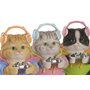 Home ESPRIT Figurine Décorative Chat Multicouleur (3 Unités)