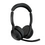 Jabra Evolve2 55 Link380c UC - Casque professionnel avec réduction de bruit active (ANC), Bluetooth, USB-C, support de charge et certification Microsoft Teams/Zoom