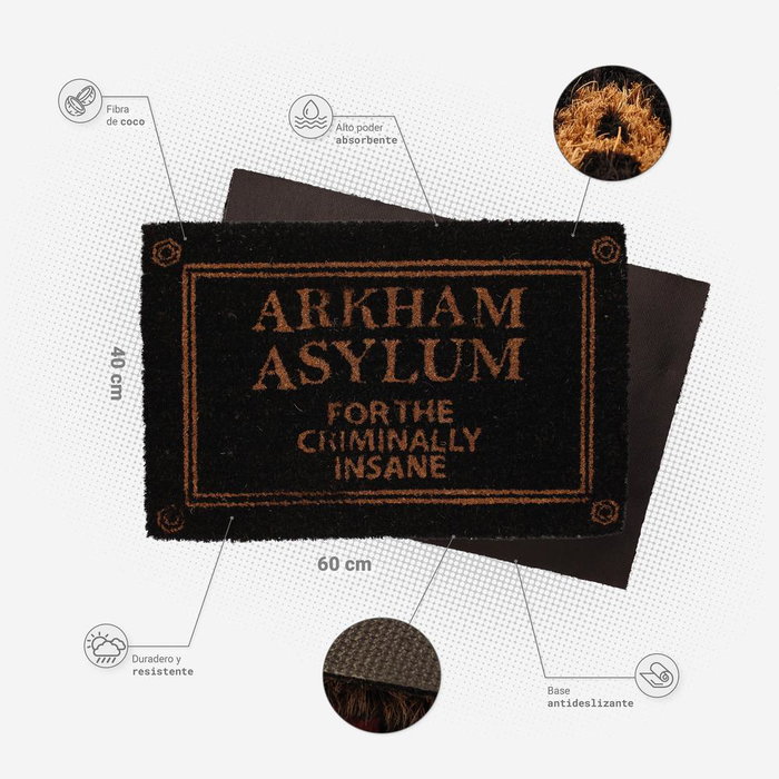SD Toys Felpudo DC Comics Arkham Asylum 60x40 cm Fibre de Coco