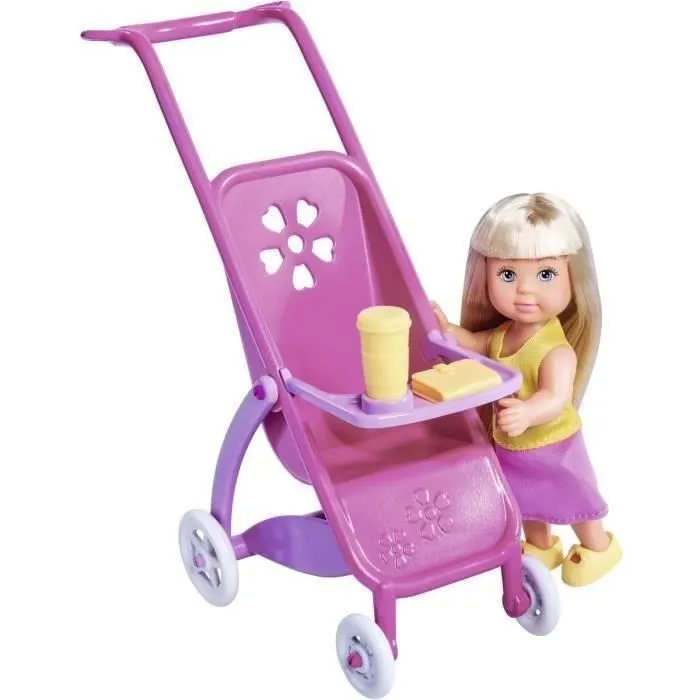 Smoby 105733673 - Poupée Steffi enceinte 29 cm avec poupée Kevin 30 cm, bébé Evi 12 cm et poussette, 11 accessoires Smoby 105733673 - Poupée Steffi enceinte 29 cm avec poupée Kevin 30 cm, bébé Evi 12 cm et poussette, 11 accessoires