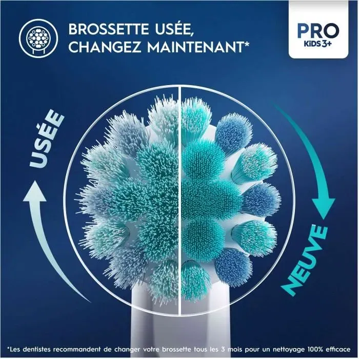 Oral-B - Brossettes de rechange Pro Kids 3+ - Le Roi Lion Disney - Pack de 4 - Pour enfants dès 3 ans - Compatible brosses à dents électriques Oral-B Kids