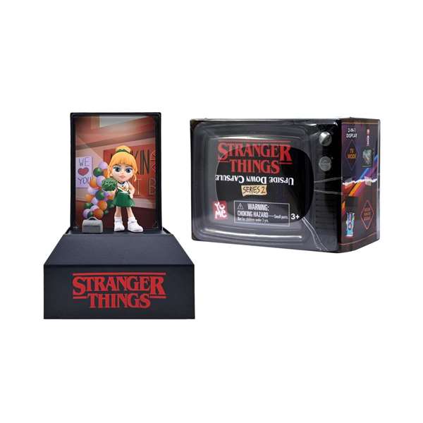 Yume - Capsule surprise avec figurine Univers Stranger Things, collection personnages années 80 inspiration vintage, 7x6,9x9,9 cm - Modèles assortis