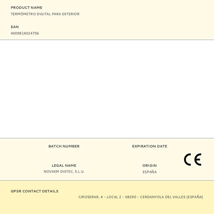 Herter Thermomètre numérique pour extérieur