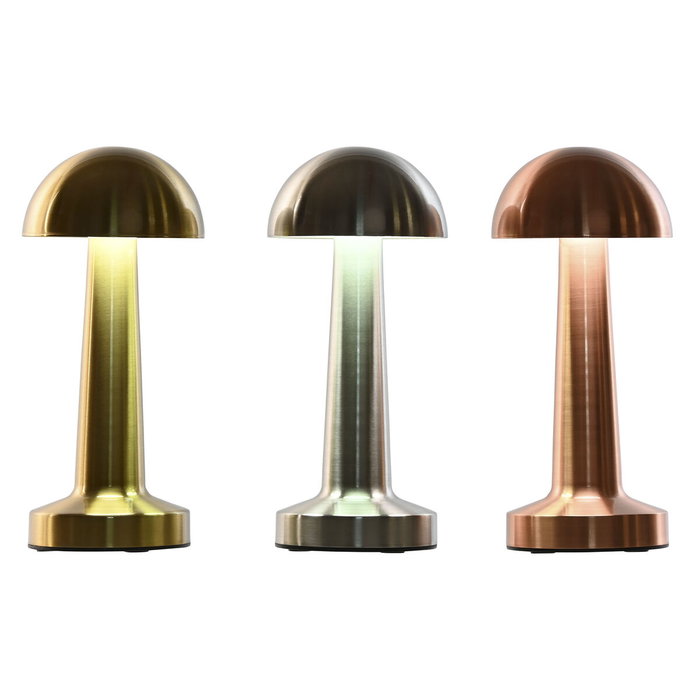 Home ESPRIT Lot de 3 Lampes de Bureau Modernes en Métal - Cuivre, Doré, Argenté