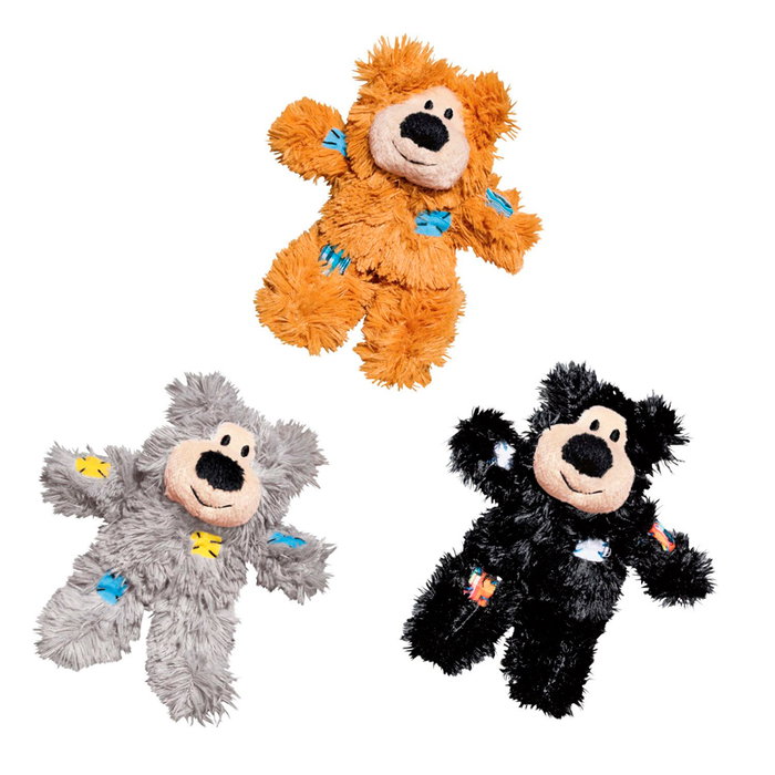 Kong Peluche Ours Softies Patchwork pour chat Kong Peluche Ours Softies Patchwork pour chat