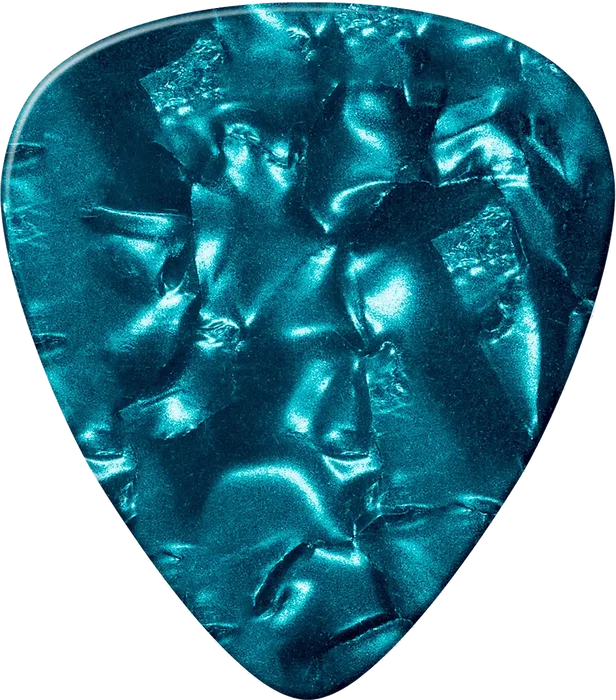 DUNLOP Pack de 72 médiators Genuine Celluloid Classic Turquoise - Medium