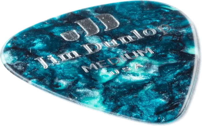 DUNLOP Pack de 72 médiators Genuine Celluloid Classic Turquoise - Medium