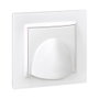 Simon Sortie de câble blanche avec cadre série 10 Mesure 8,5 x 5,5 x 8,5 cm Enclavement 2,5 cm