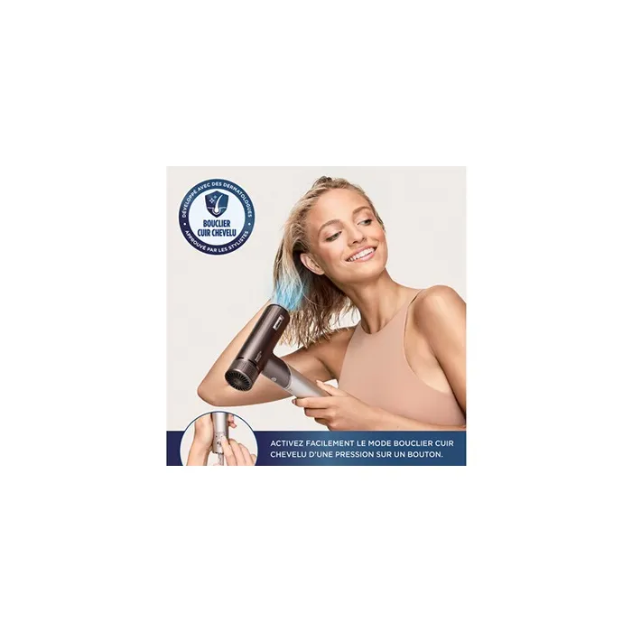 Shark Sèche-cheveux SpeedStyle Pro FLEX - Léger, pliable, Technologie IQ, 4 accessoires inclus - Anti-frisottis, lissage, coiffage personnalisé