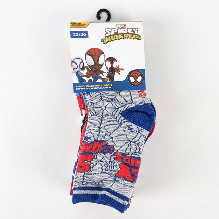 Spidey Lot de 5 paires de chaussettes bleu Taille 27-30