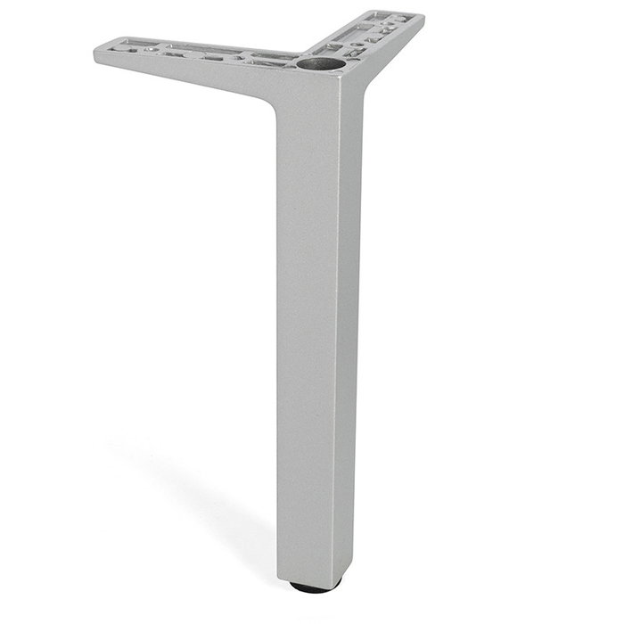 MAFOS Pied Métallique Zamak Quadro Gris Ral H200 MAFOS Pied Métallique Zamak Quadro Gris Ral H200