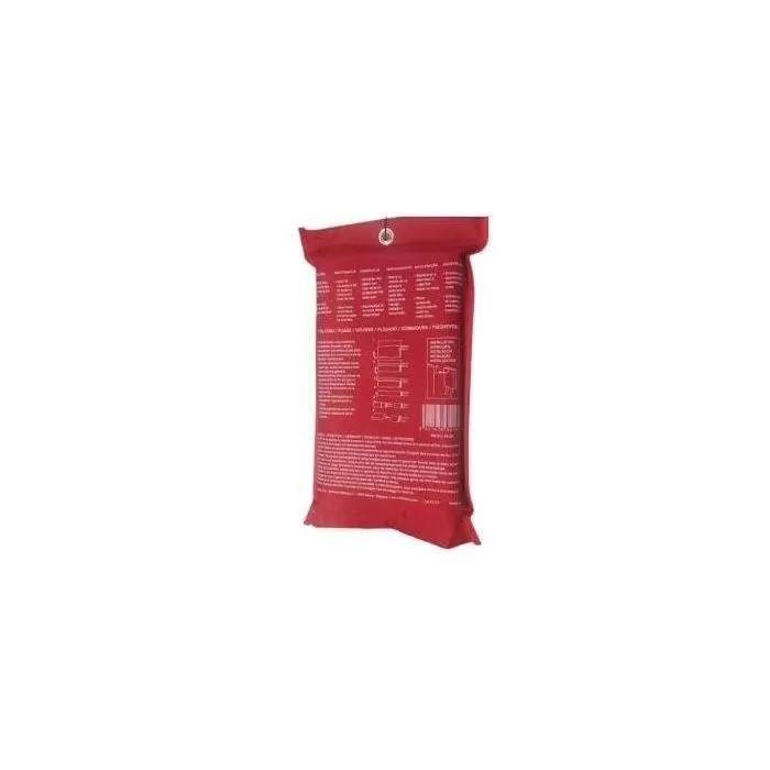 Chacon - Couverture anti-feu en fibre de verre - 120 cm x 5 cm - Rouge - Protection incendie domestique et personne