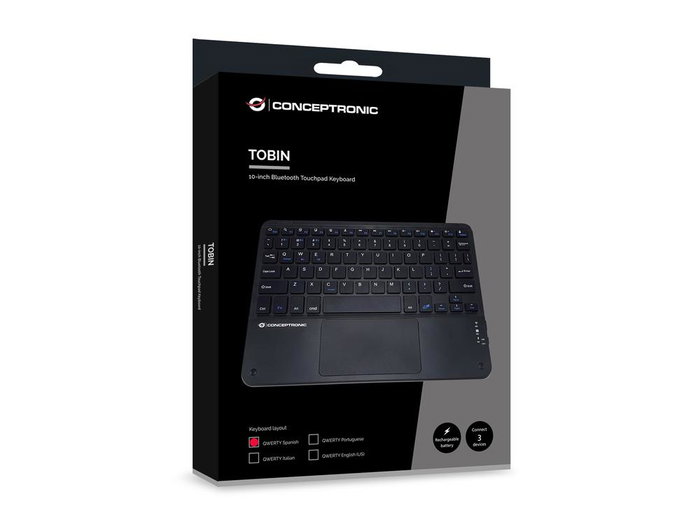 Conceptronic TOBIN01BES, Clavier sans fil Bluetooth