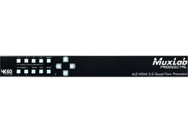 MUXLAB Quad View HDMI 4x2 4K Multiviewer Matrice HDMI avec RS232, IR, LAN