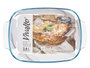 VIVALTO Bandeja borosilicate rectangulaire avec anses 3,8 L, Transparente