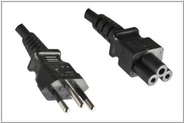 MicroConnect Cordon d'alimentation 1,8 m, Prise Brésil Type N vers C5, Noir