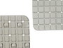 Berilo Tapis de Bain Antidérapant Gris Carreaux PVC 6x28x6 cm (Ouvert : 67,7 x 38,5 x 0,7 cm) (Set de 6)