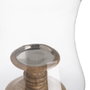 BigBuy Home Bougeoir Naturel Bois Verre 20 x 20 x 57 cm