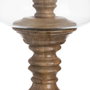 BigBuy Home Bougeoir Naturel Bois Verre 20 x 20 x 57 cm
