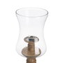 BigBuy Home Bougeoir Naturel Bois Verre 20 x 20 x 57 cm