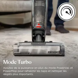 BISSELL Aspirateur Balai Laveur sans Fil CrossWave OmniForce Edge - Aspire et Lave en un Passage ou Mode Aspiration Unique, ZeroGap, Tangle-Free, Couche 180°