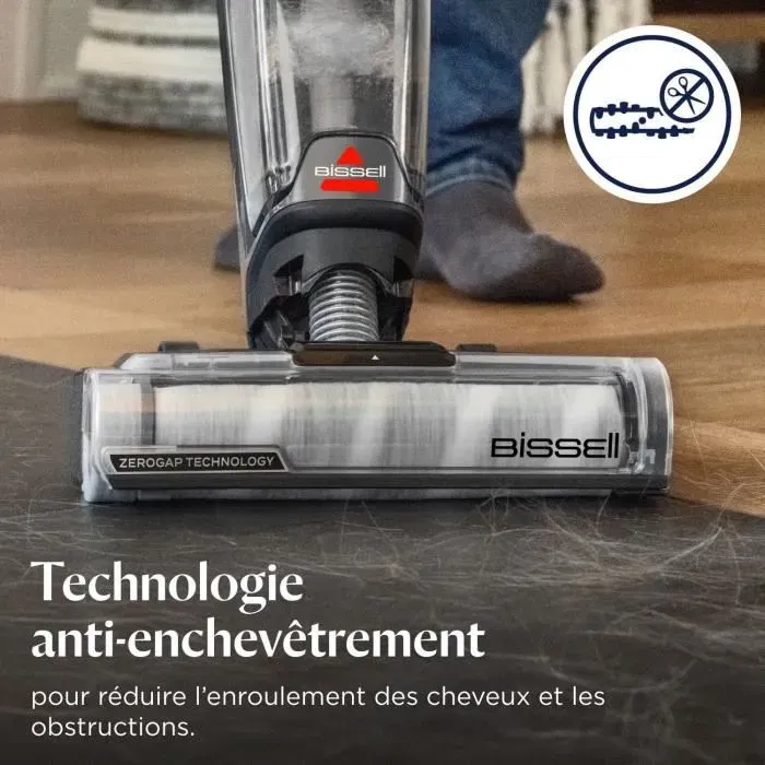 BISSELL Aspirateur Balai Laveur sans Fil CrossWave OmniForce Edge - Aspire et Lave en un Passage ou Mode Aspiration Unique, ZeroGap, Tangle-Free, Couche 180°