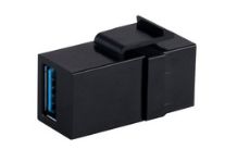 MicroConnect KEYSTONE-USBA - Module Keystone USB-A Femelle à Femelle pour Installation Murale ou Panneau - Connecteur USB-A