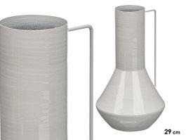 Giftdecor Vase Conique 29 x 17 x 7 cm Gris Métal (Set de 6)