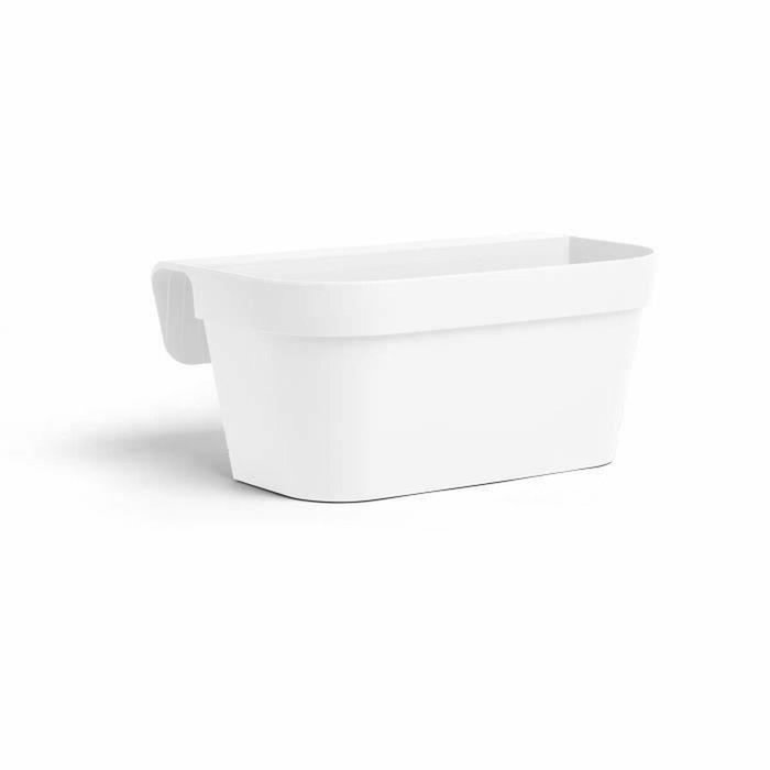 Garden Id Jardinière Star Balcony + Hook Blanche 50 x 21 cm Garden Id Jardinière Star Balcony + Hook Blanche 50 x 21 cm