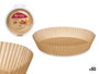 Kinvara Lot de 50 Moules en Papier pour Friteuse à Air Ronds 26x28.5x6 cm Capacité 5L+7L Naturel (Set de 24)