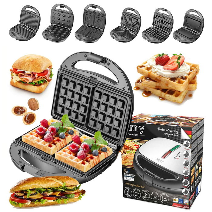 Adler CR 3057 Machine à sandwich Noir Argenté 1200 W