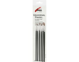 Kreul Set de 6 pinceaux pour modélisme en poils de poney