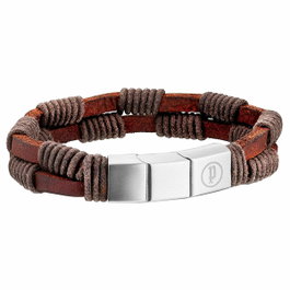 Police S14AJL02B Bracelet en Cuir Marron