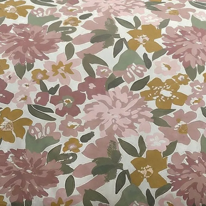 Today Parure de Lit Imprimé Floral Champêtre Rose Poudré 260 x 240 cm