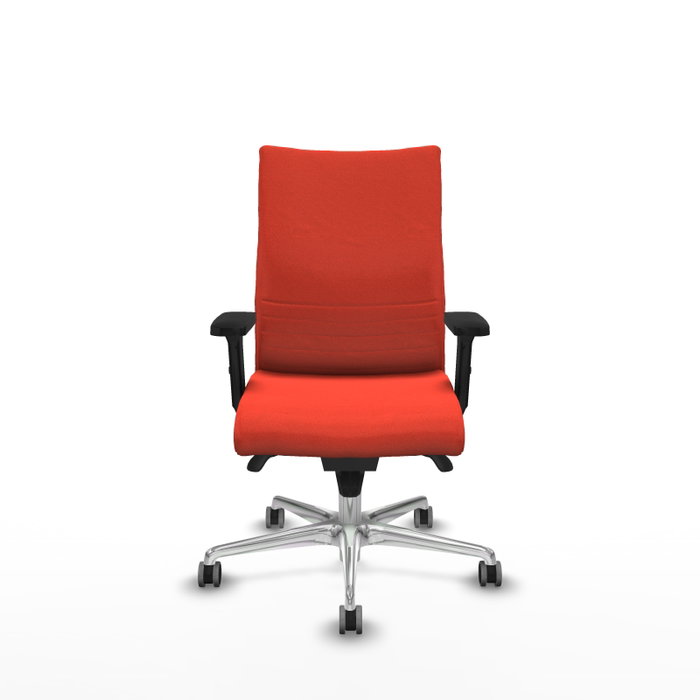 Chaise Albacete confidente Synchro 5 positions Tissu Orange foncé Structure d' aluminium Accoudoir 2D Sans appui-tête Roulettes 65mm pour moquette Chaise Albacete confidente Synchro 5 positions Tissu Orange foncé Structure d' aluminium Accoudoir 2D Sans appui-tête Roulettes 65mm pour moquette