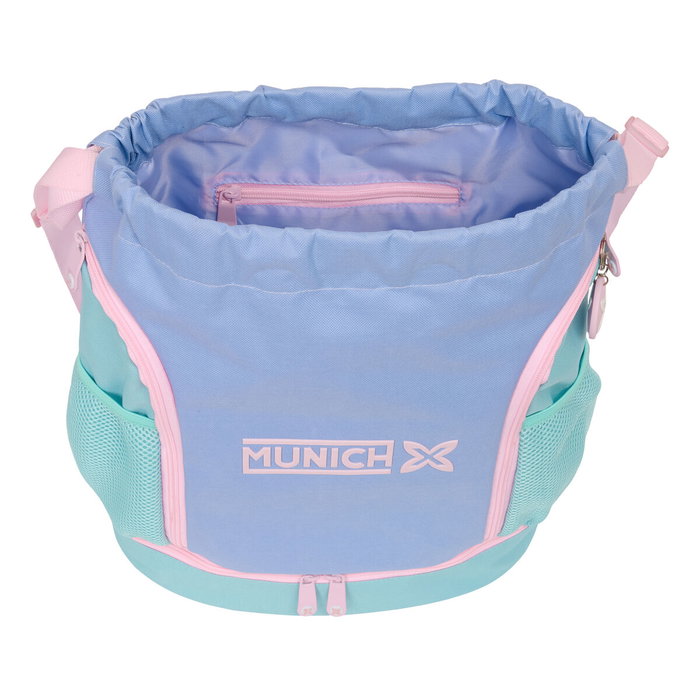 Sac à dos serré par des ficelles Munich Mellow Bleu Rose Celeste 35 x 40 x 1 cm